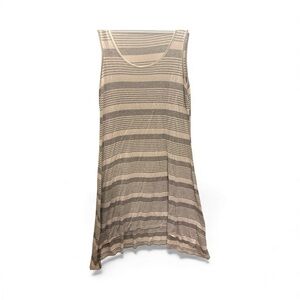 Small JustFab Gray Striped Sleeveless Dress